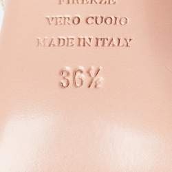 مملوكة مسبقًا Aquazzura Red/Gold Suede and Leather Rendez Vous Slides Size  36.5