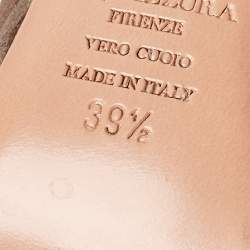 Pre Owned Aquazzura Brown Suede Animal Print Pumps Size 39.5