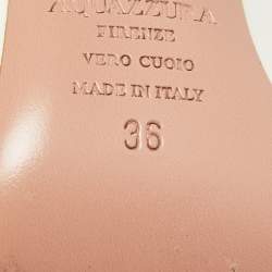 Aquazzura White/Gold Leather Cut Out Cece Pumps Size 36