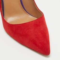 Pre Owned Aquazzura Tricolor Suede Fenix Pumps Size 38