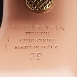 Pre Owned Aquazzura Black Suede Buttons Embellished Over The Knee Boots Size 39