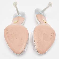 Pre Owned Aquazzura Transparent PVC Slide Sandals Size 39.5