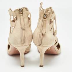 Aquazzura Beige Suede Belgravia Pumps Size 37