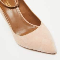 Pre Owned Aquazzura Pink Suede Dolce Vita Pumps Size 41