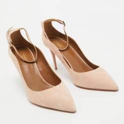 Pre Owned Aquazzura Pink Suede Dolce Vita Pumps Size 41