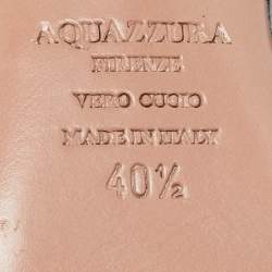 Pre Owned Aquazzura Black Suede Belgravia Lace Up Pointed Toe Pumps Size 40.5