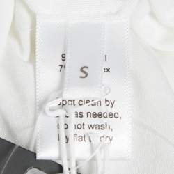 Pre Owned فستان آري يو أم آي جيرسي أبيض قصير مقاس صغير (سمول)