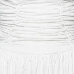 Pre Owned فستان آري يو أم آي جيرسي أبيض قصير مقاس صغير (سمول)