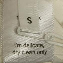 مملوكة مسبقًا فستان آري يو أم آي حرير ساتان أبيض أتلا قصير مقاس صغير (سمول)