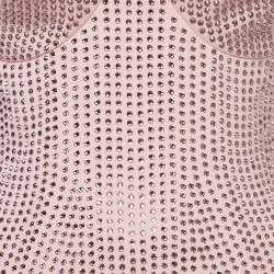 Area Candy Rose Jersey Crystal Embellished Mini Dress S