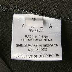 مملوكة مسبقًا بنطلون أريا كريستال أسود مرصع من الجيرسي بقصات عند الخصر ومُتسع الساق مقاس صغير - سمول