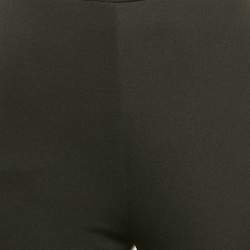 مملوكة مسبقًا بنطلون أريا كريستال أسود مرصع من الجيرسي بقصات عند الخصر ومُتسع الساق مقاس صغير - سمول