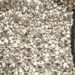 Pre Owned Area Black Jersey Crystal-Embellished Corset Top S