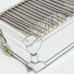 مملوكة مسبقًا حقيبة يد منطقة x بيرتوني لينغ لينغ فضية جلدية و PVC