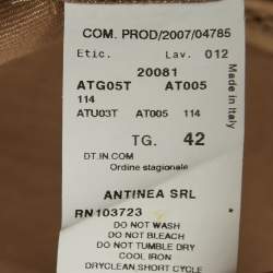 Pre Owned Armani Collezioni Brown Linen Single Breasted Blazer M