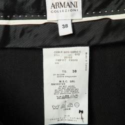Pre Owned Armani Collezioni Black Wool Pants S
