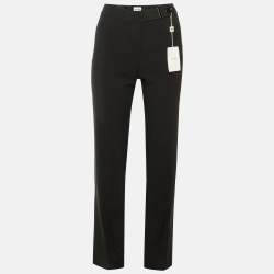 Pre Owned Armani Collezioni Black Wool Pants S