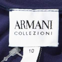 Pre Owned Armani Collezioni Blue Jersey Tank Top L