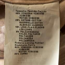 Armani Collezioni Beige Lace Overlay Detail Jacket L