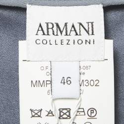 Pre Owned Armani Collezioni Grey Silk Trousers L