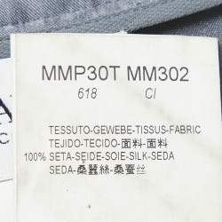 Pre Owned Armani Collezioni Grey Silk Trousers L