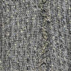 Pre Owned جاكيت أرماني كولليزيوني متعدد الألوان مزخرف شراشيب تويد بزر أمامي مقاس كبير