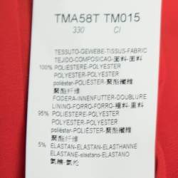 مملوكة مسبقًا Armani Collezioni Orange Crepe Ruched Sleeveless Maxi Dress M