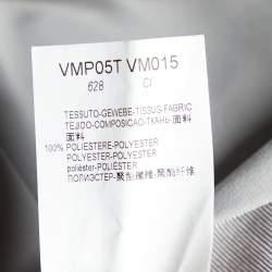 Pre Owned Armani Collezioni Grey Crepe Wide Leg Trousers S