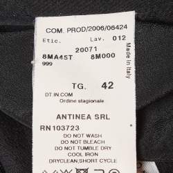 Pre Owned Armani Collezioni Black Silk Bow Detail Strapless Maxi Dress M