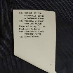 Pre Owned Armani Collezioni Grey Cotton Blend Pant Suit M