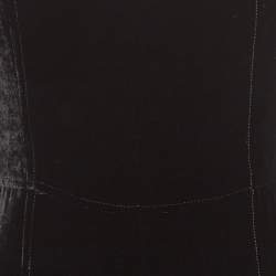 Pre Owned Armani Collezioni Black Velvet Sleeveless Dress S