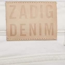 Zadig & Voltaire White Tie Dye Print Denim Jeans M Waist 29"