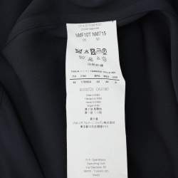 Pre Owned Armani Collezioni Navy Blue Silk Blend Top M