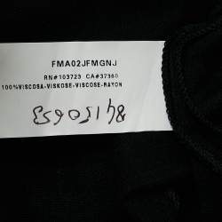 مملوكة مسبقًا Armani Collezioni Black Jersey Belted Midi Dress M