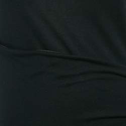 مملوكة مسبقًا Armani Collezioni Black Jersey Belted Midi Dress M