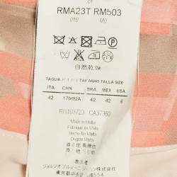 Pre Owned Armani Collezioni Pink Printed Silk Short Dress M