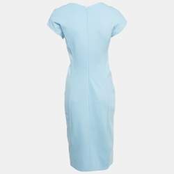 Pre Owned Armani Collezioni Blue Jersey Midi Dress M