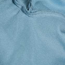 Pre Owned Armani Collezioni Blue Jersey Midi Dress M