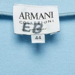 Pre Owned Armani Collezioni Blue Jersey Midi Dress M