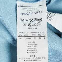 Pre Owned Armani Collezioni Blue Jersey Midi Dress M