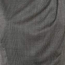Armani Collezioni Grey Patterned Wool Sheath Dress M