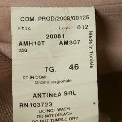 مملوكة مسبقًا توب أرماني كوليزيوني تول حرير وردي مكشكش بدون أكمام مقاس �كبير