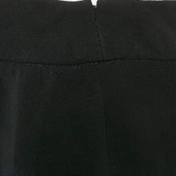 Pre Owned Armani Collezioni Black Silk Flared Knee-Length Skirt S