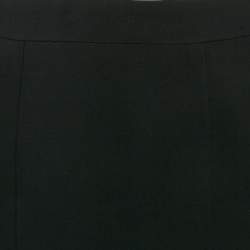 Pre Owned Armani Collezioni Black Silk Flared Knee-Length Skirt S