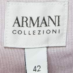 Armani Collezioni Light Purple Crepe Wide-Leg Trousers M