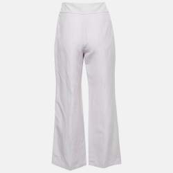 Armani Collezioni Light Purple Crepe Wide-Leg Trousers M
