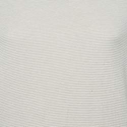 Armani Collezioni Stripe Grey Knit V-Neck Top L