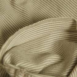 Armani Collezioni Stripe Grey Knit V-Neck Top L