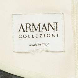 Pre Owned Armani Collezioni Multicolor Printed Satin Draped Mini Dress L