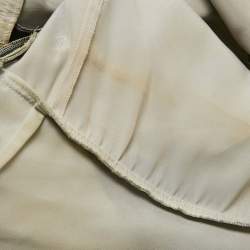 Pre Owned Armani Collezioni Multicolor Printed Satin Draped Mini Dress L